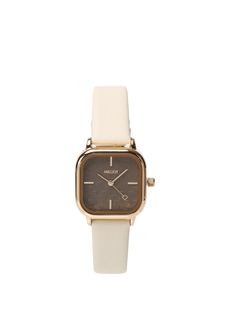 Genuine Leather Watch Strap 14mm - Rose Gold (Khaki)