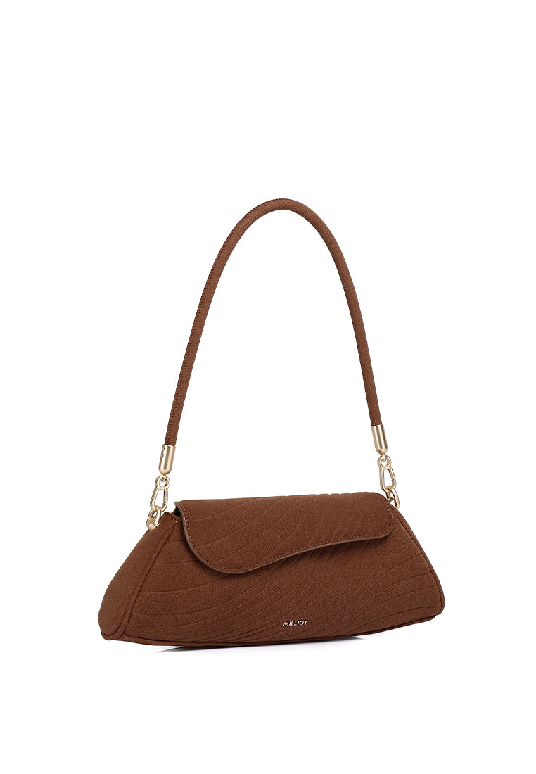 Hattie Flap Shoulder Bag (Brown)