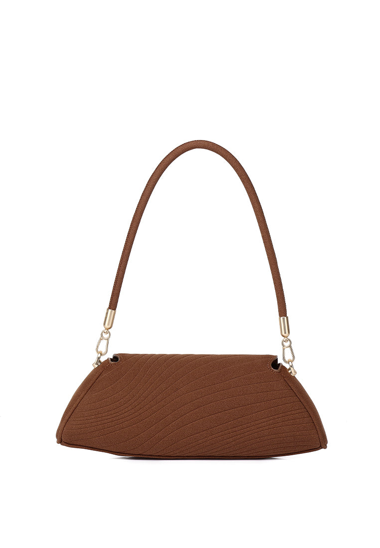 Hattie Flap Shoulder Bag (Brown)