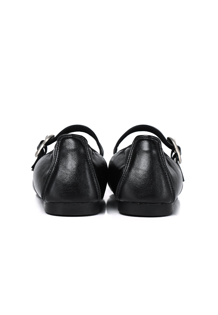 Maura Mary Jane Ballerina Flats (Black)