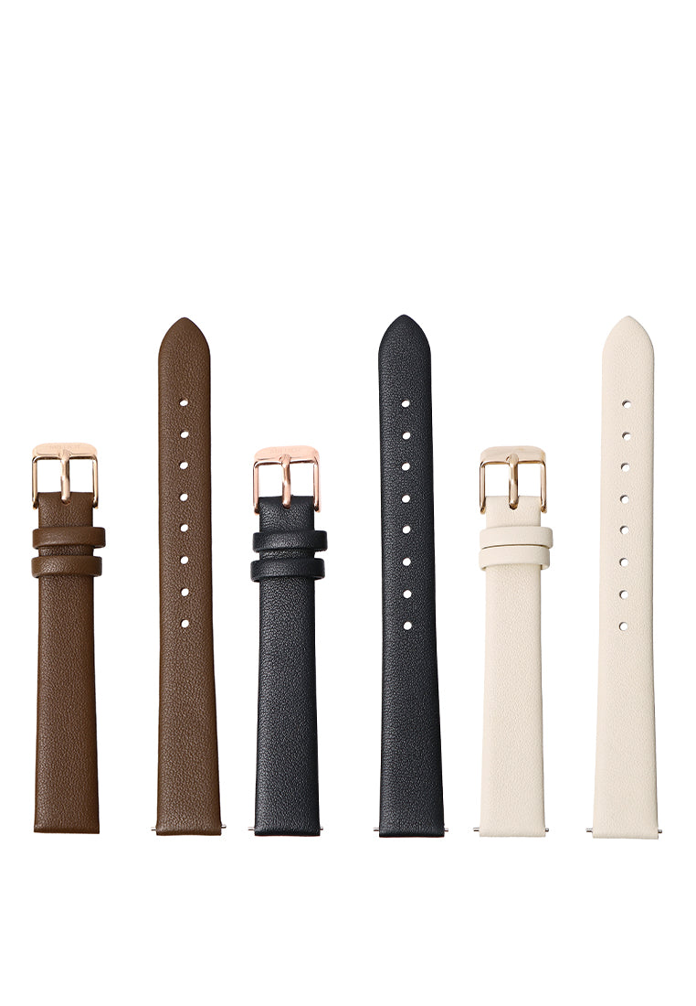 Genuine Leather Watch Strap 14mm - Rose Gold (Khaki)