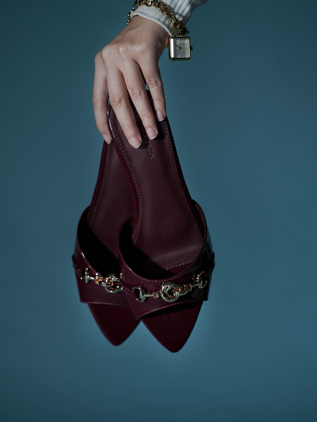 Beatrice Knot Slip Ons Ballerina & Flats (Maroon)