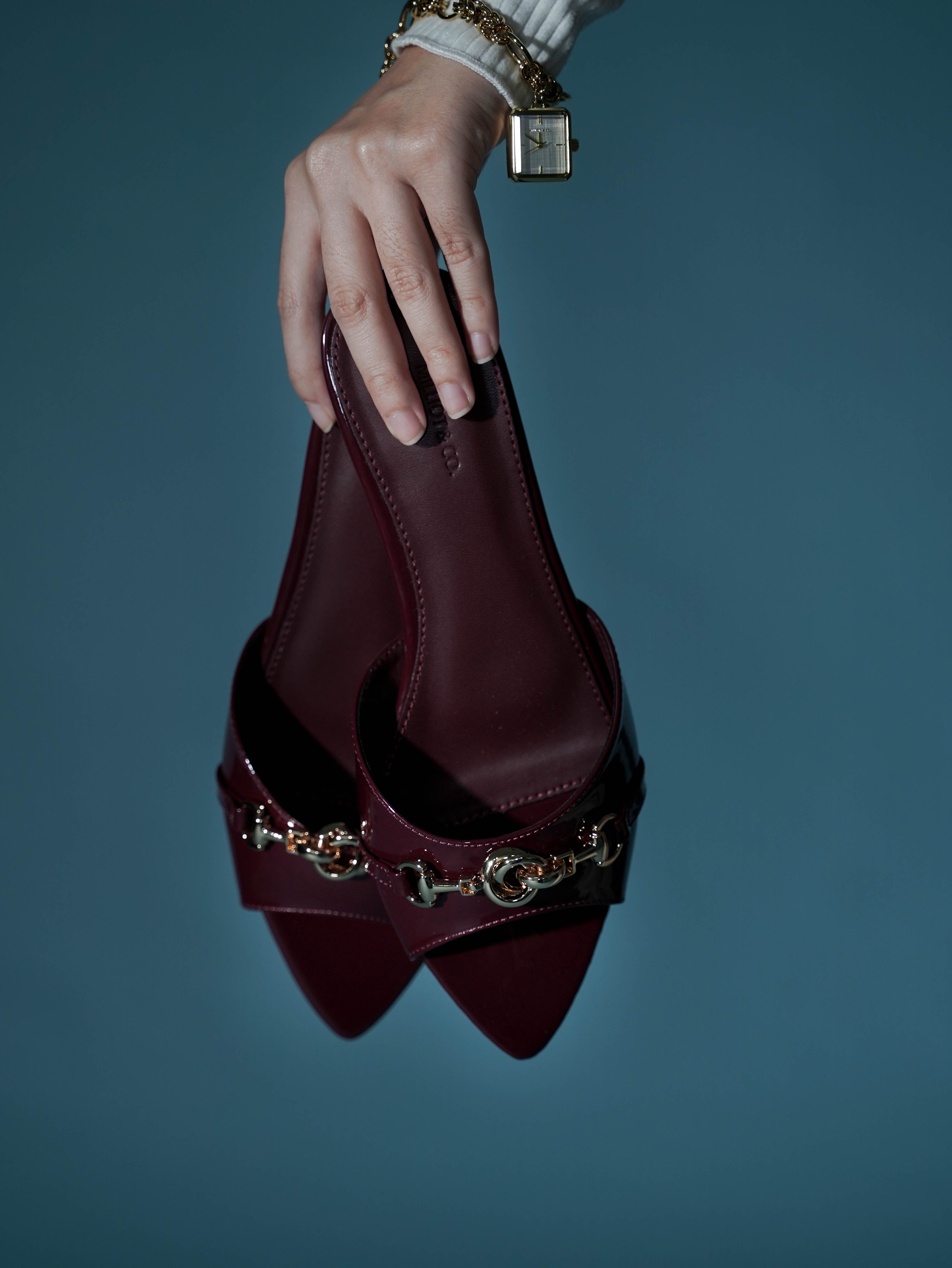 Beatrice Knot Slip Ons Ballerina & Flats (Maroon)