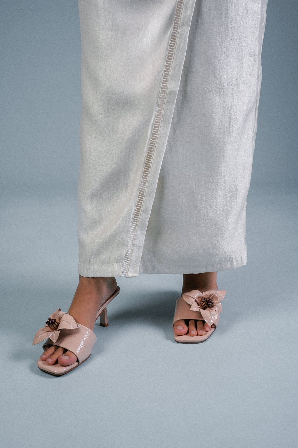 Reese Floral Sandals Heels (Pink)