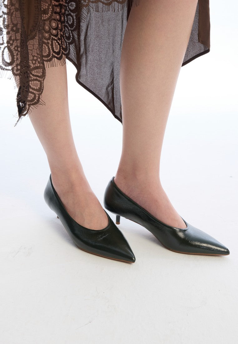 Piper Pumps Heels (Dark Green)