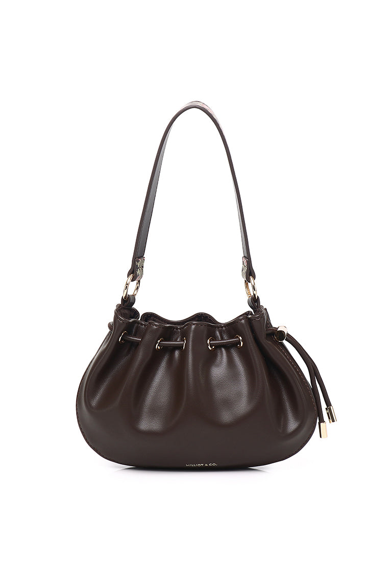 Harriet Petite Drawstring Bucket Bag (Coffee)