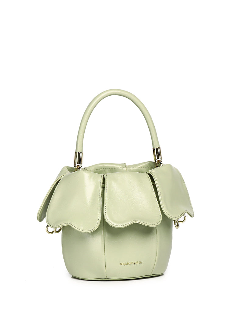 Hana Blossom Bucket Bag (Light Green)