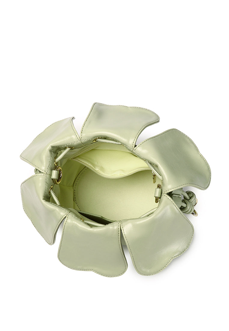 Hana Blossom Bucket Bag (Light Green)