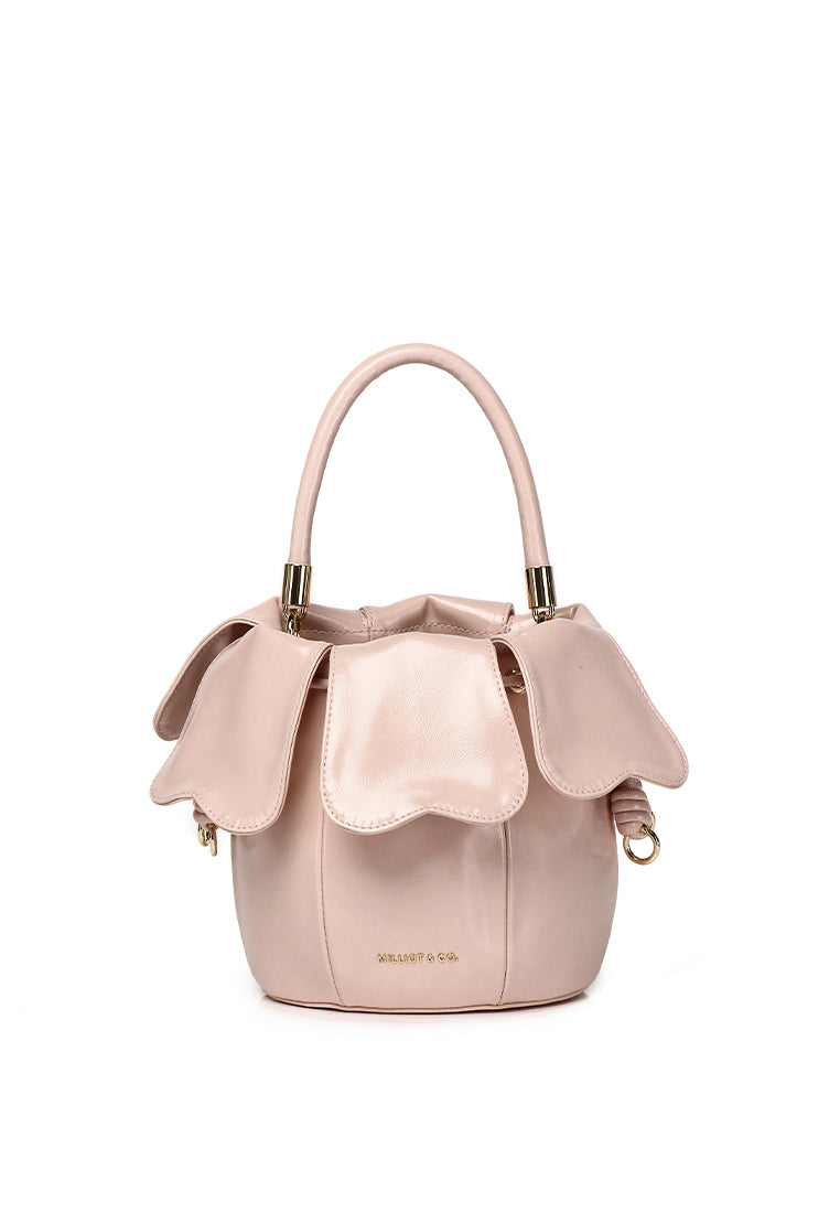 Hana Blossom Bucket Bag (Nude Pink)