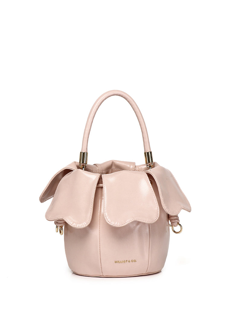 Hana Blossom Bucket Bag (Nude Pink)