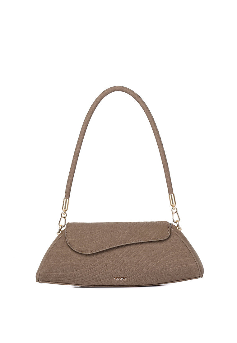 Hattie Flap Shoulder Bag (Taupe)