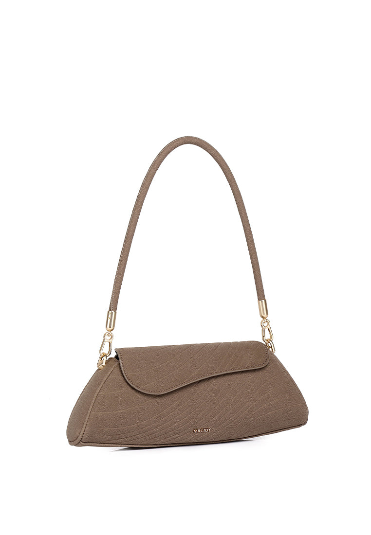 Hattie Flap Shoulder Bag (Taupe)