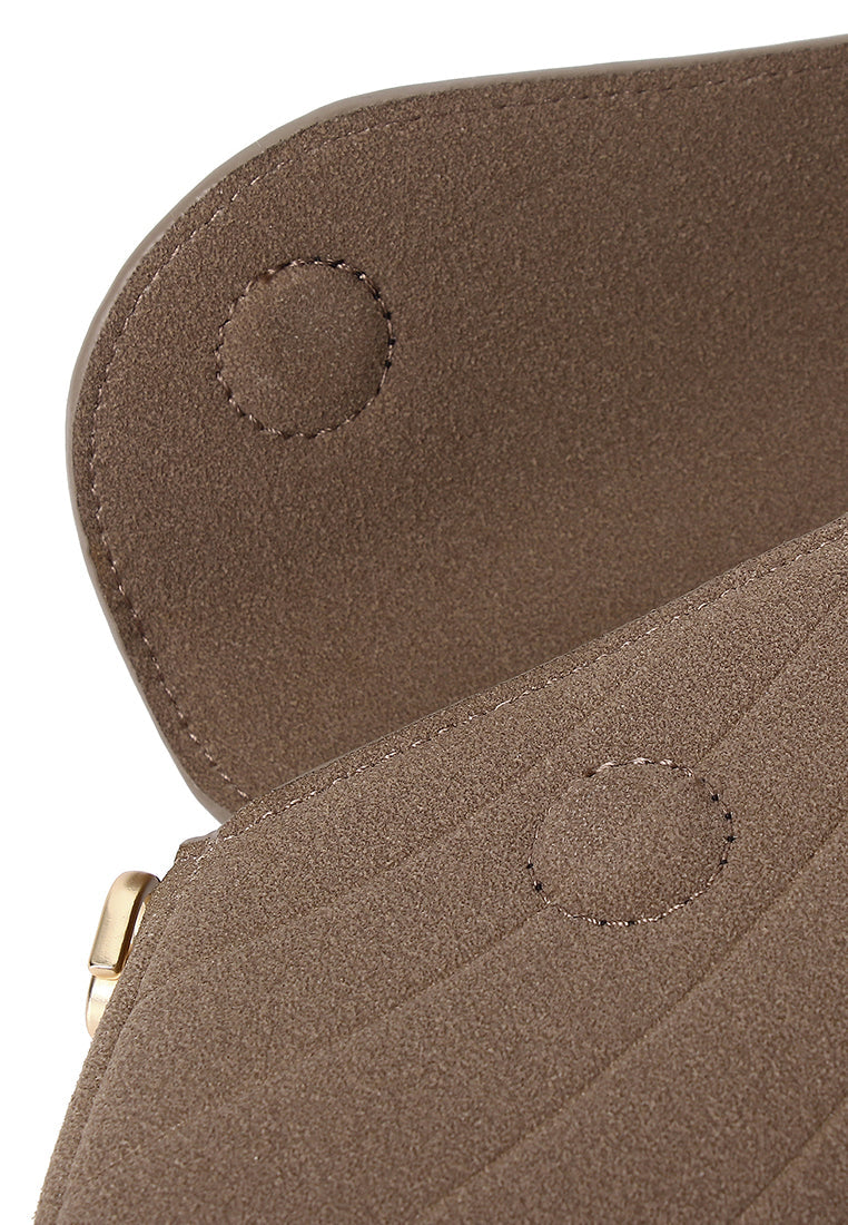 Hattie Flap Shoulder Bag (Taupe)