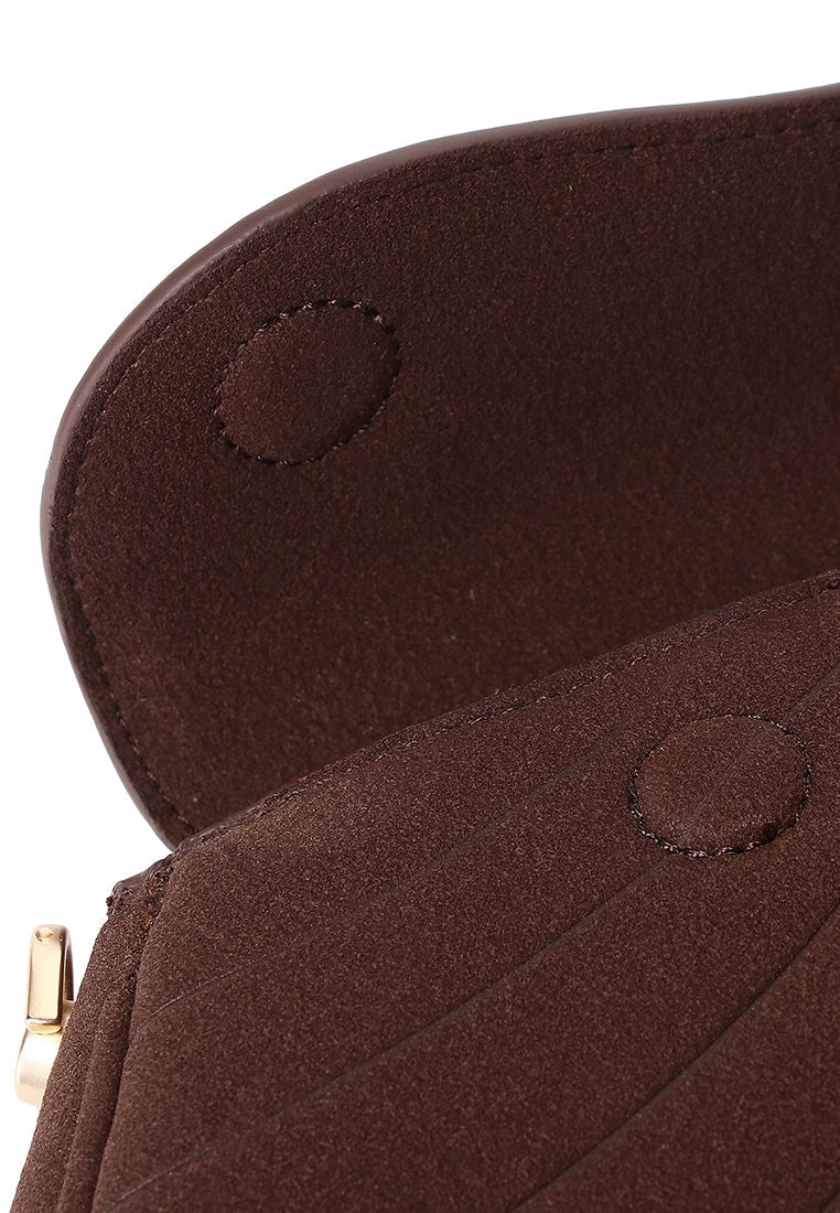 Hattie Flap Shoulder Bag (Espresso)