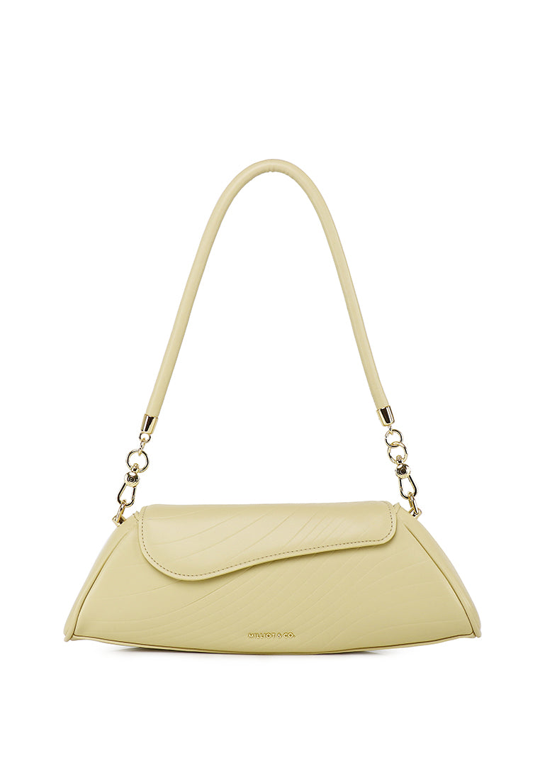 Hattie Flap Shoulder Bag (Light Yellow)