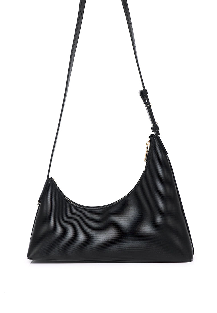 Heather Two-ways Shoulder Bag (Black)