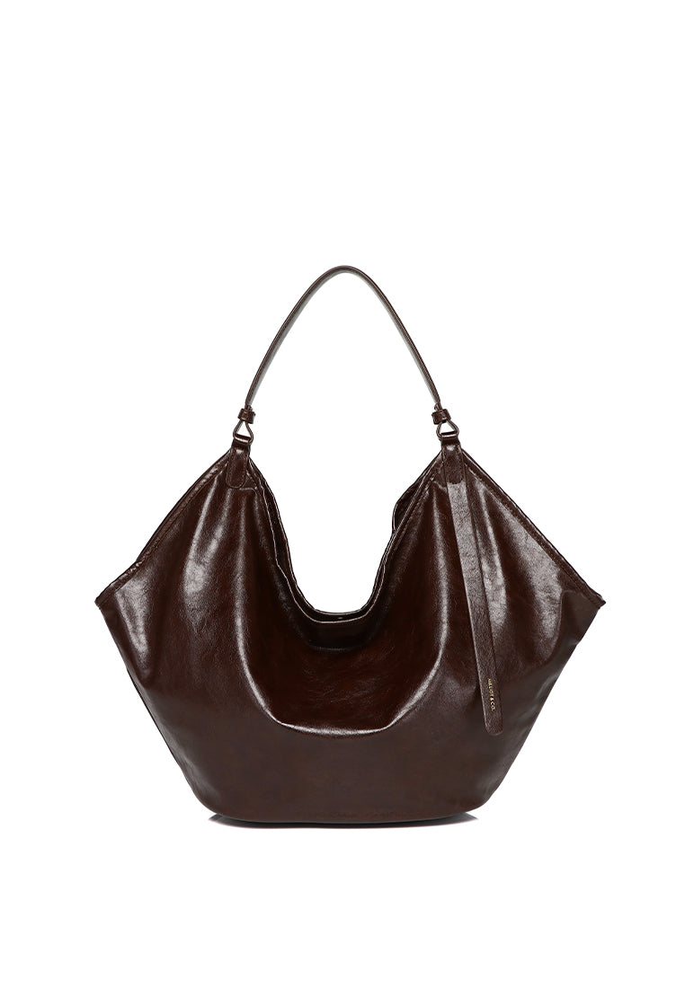 Eden Sculpted Hobo Bag (Espresso)