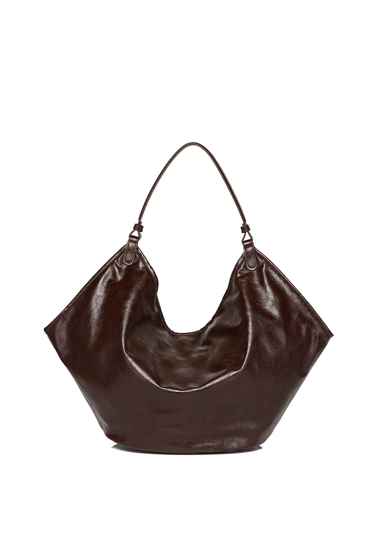 Eden Sculpted Hobo Bag (Espresso)