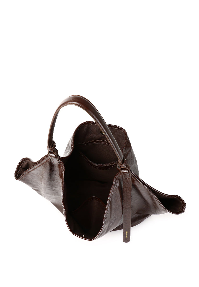 Eden Sculpted Hobo Bag (Espresso)