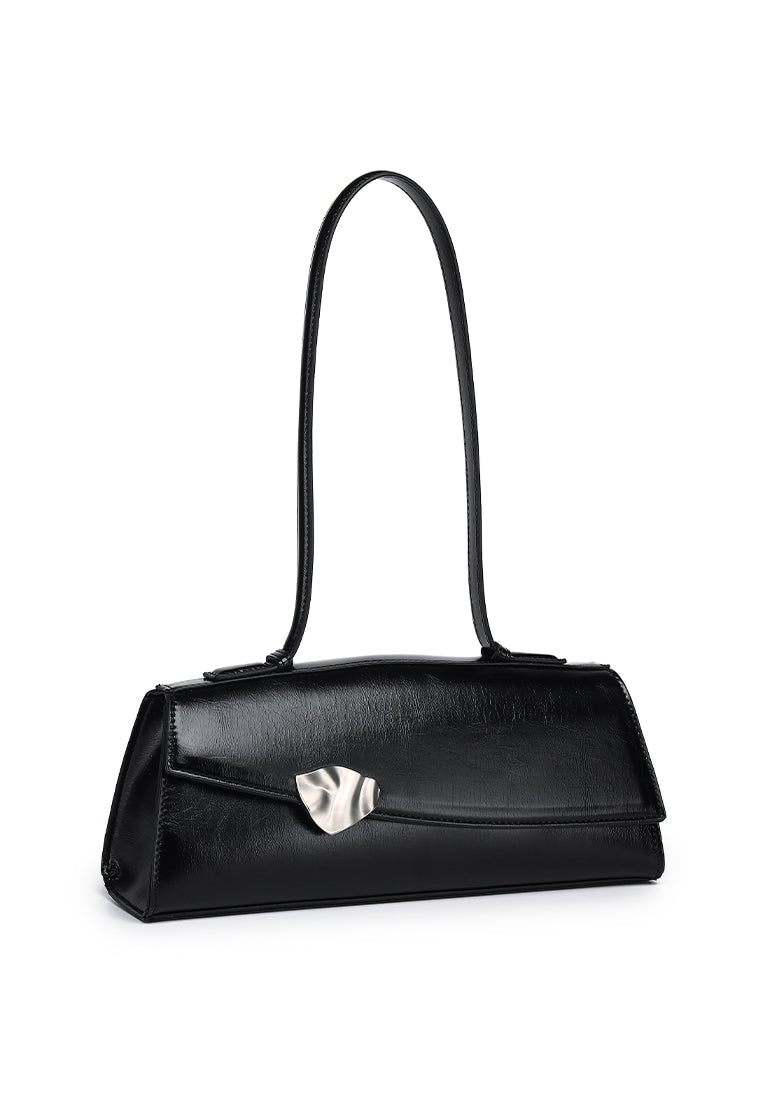 Lorey Flap Shoulder Bag (Black)