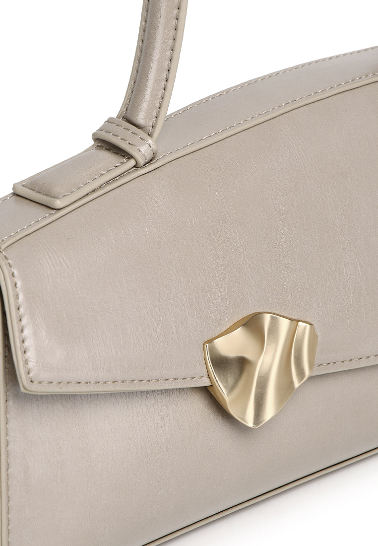 Lorey Flap Shoulder Bag (Taupe)