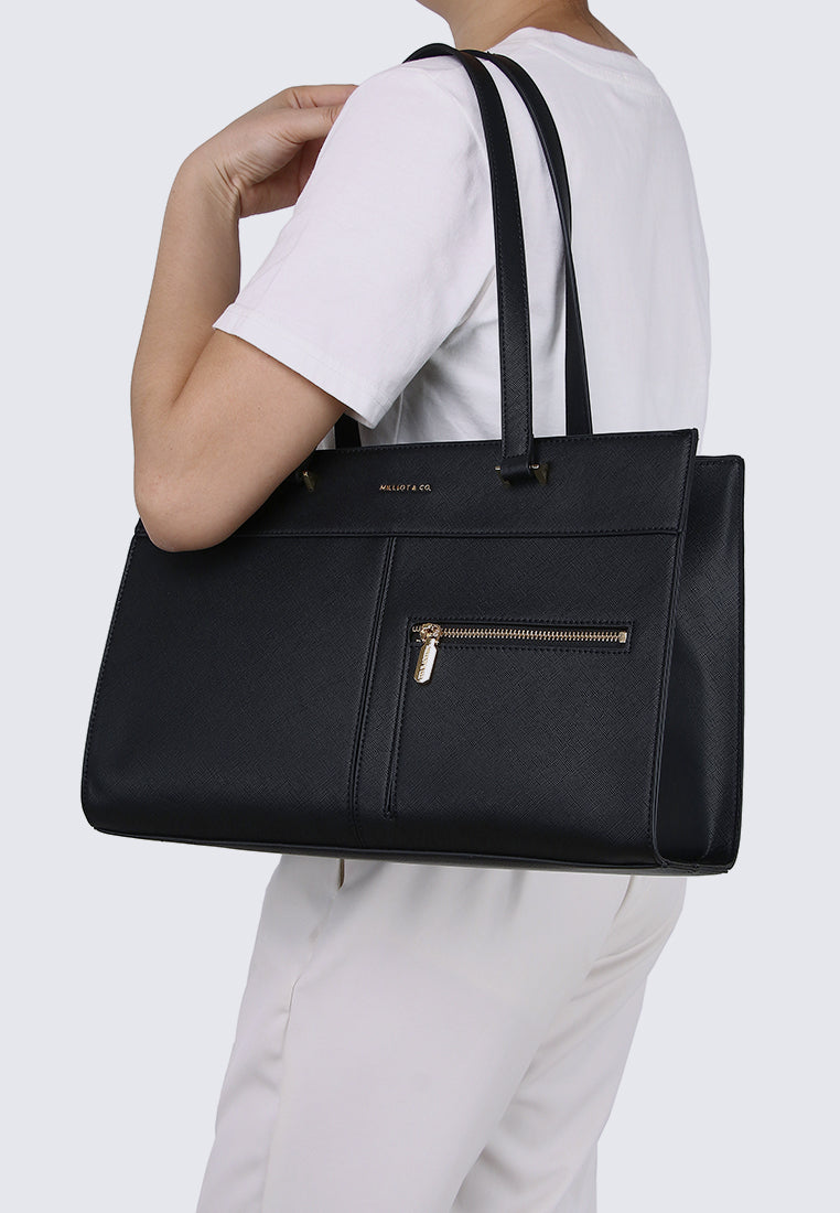 Cody Multi-compartment Tote Bag (Black)