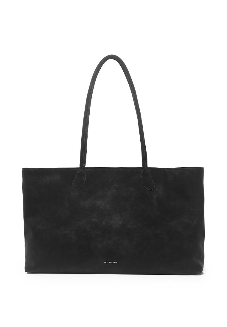 Rhea Linear Tote Bag (Black)