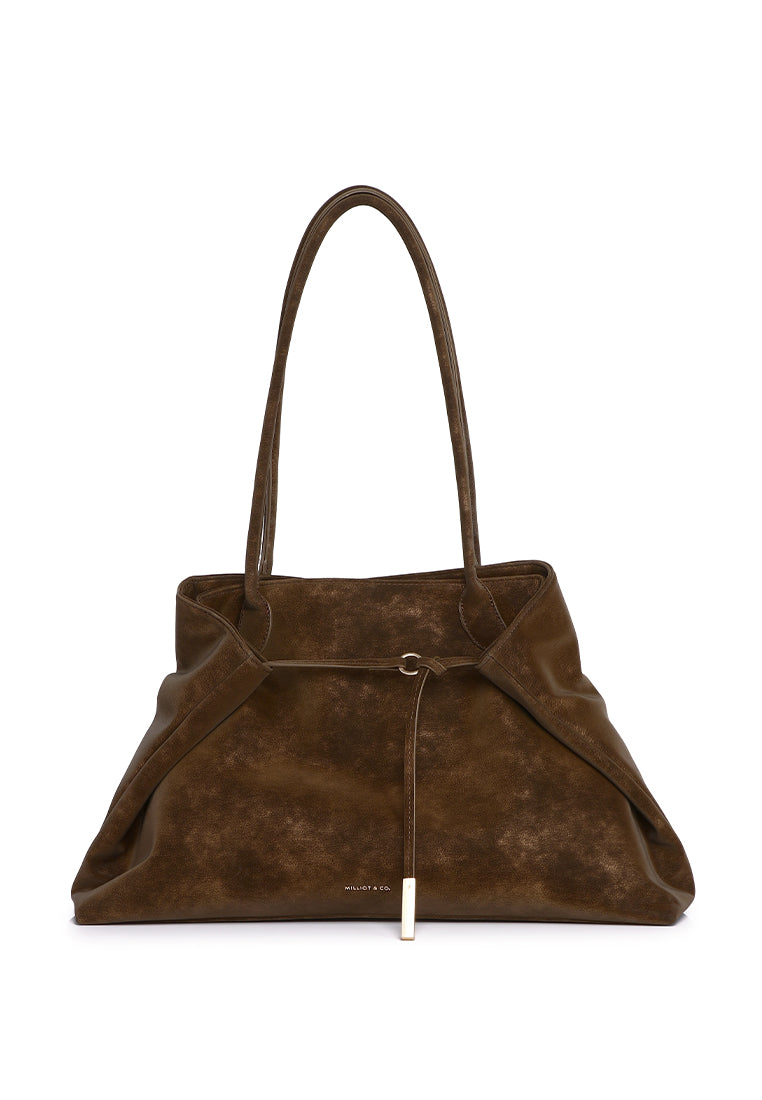 Rhea Linear Tote Bag (Coffee)