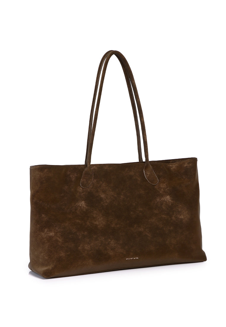 Rhea Linear Tote Bag (Coffee)