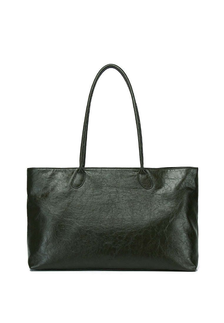 Rhea Linear Tote Bag (Dark Green)