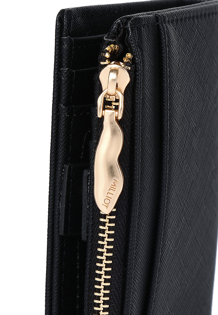 Chic Me Top Zip Mini Wallet (Black)