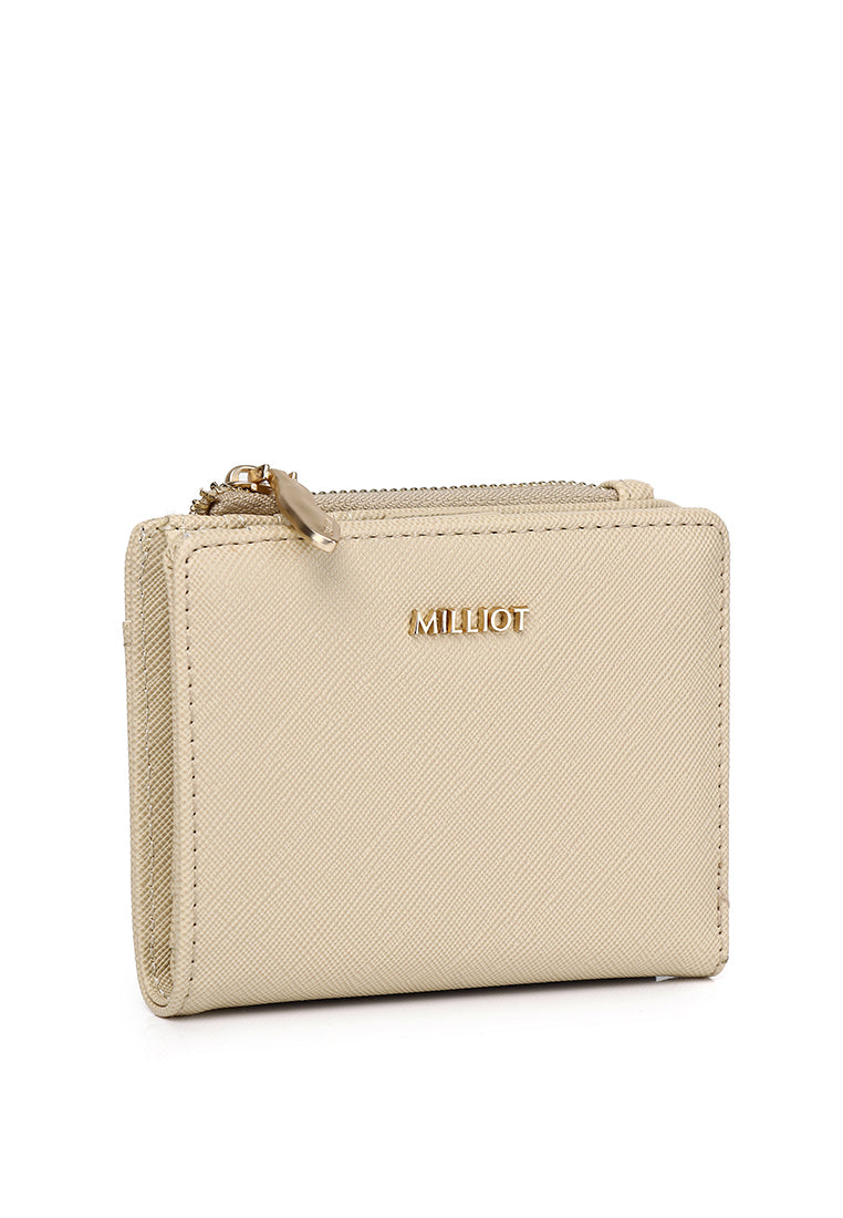 Chic Me Top Zip Mini Wallet (Beige)