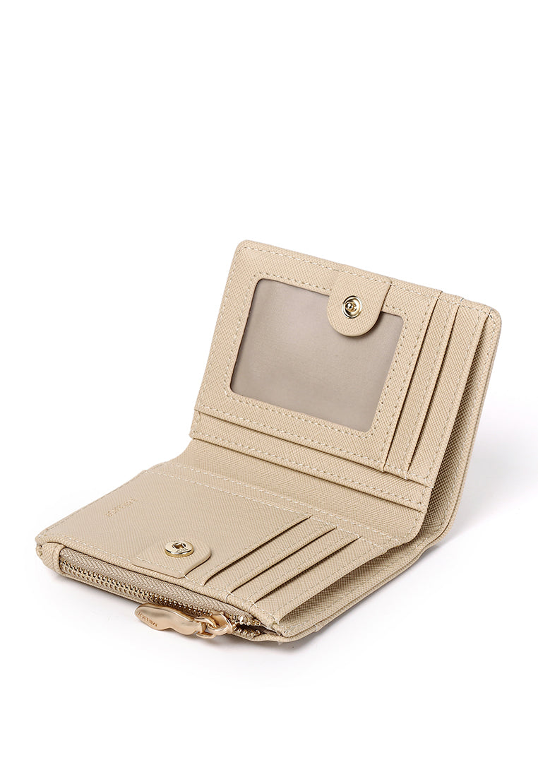 Chic Me Top Zip Mini Wallet (Beige)