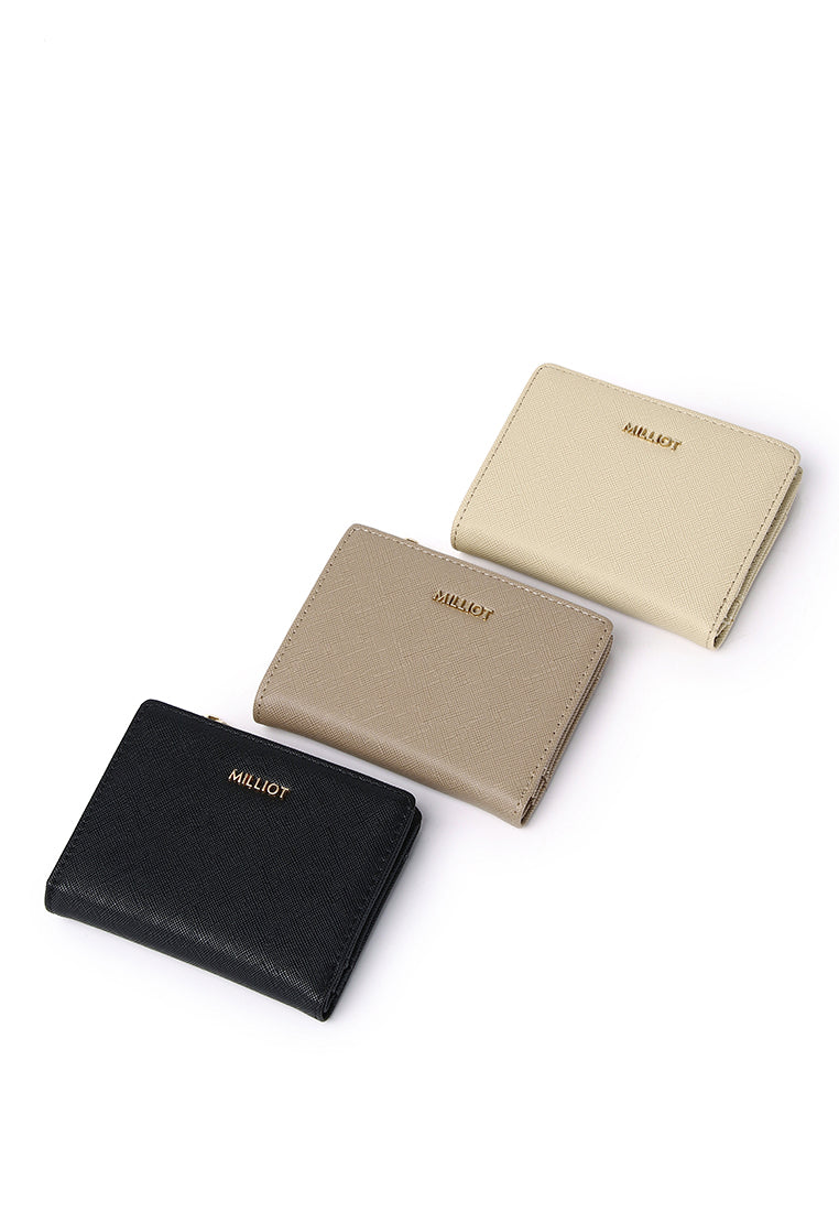 Chic Me Top Zip Mini Wallet (Beige)