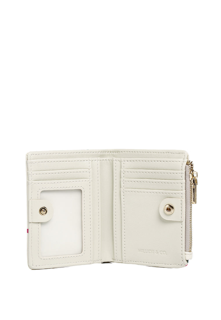 Blooming Garden Top Zip Mini Wallet (Cornsilk)