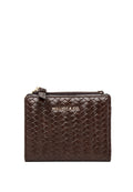 Billie Woven Top Zip Wallet (Espresso)