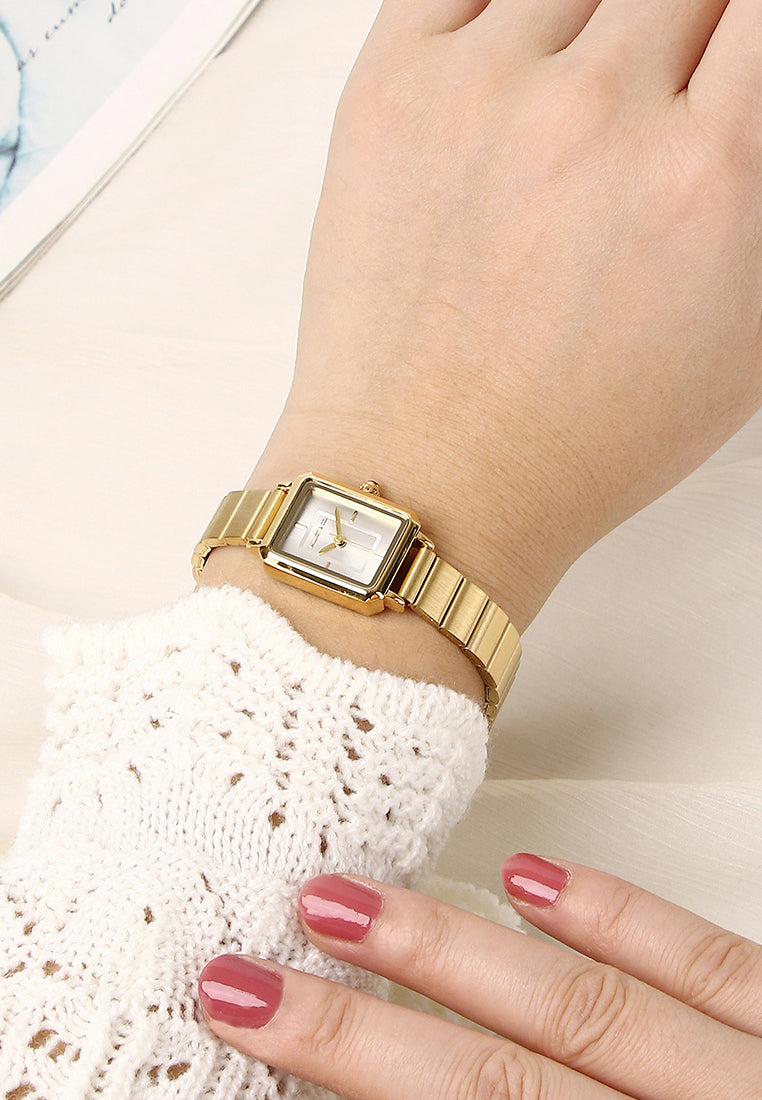 Betty Gold Stainless Steel Analog Watches (Gold)
