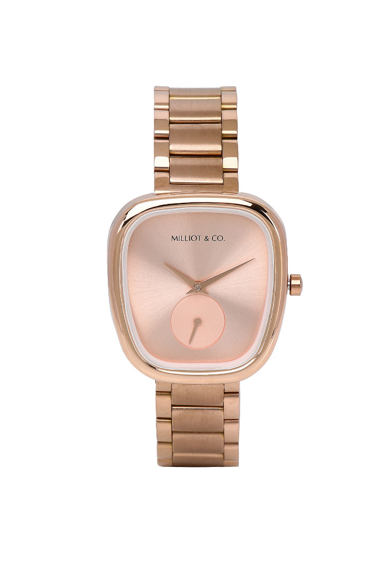 Nova Rose Gold Mesh Analog Watch (Salmon)