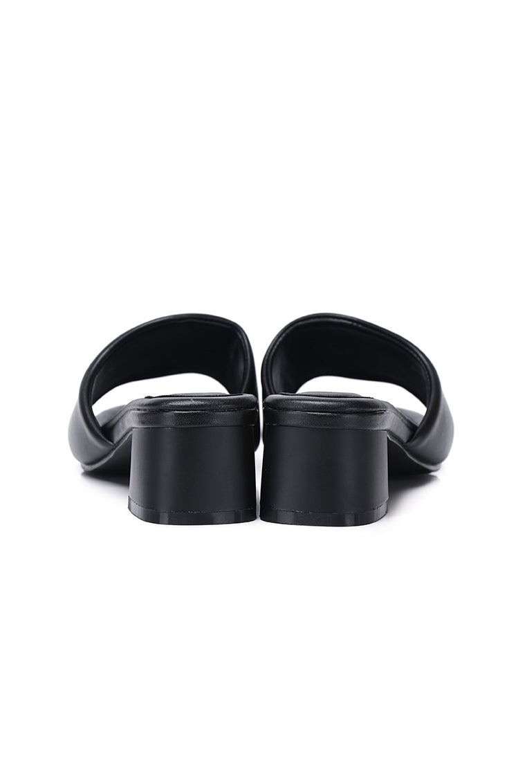 Sofia Comfy Slip On Heels (Black)