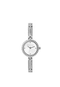 Yuna Rhinestone Analog Watch (Silver)