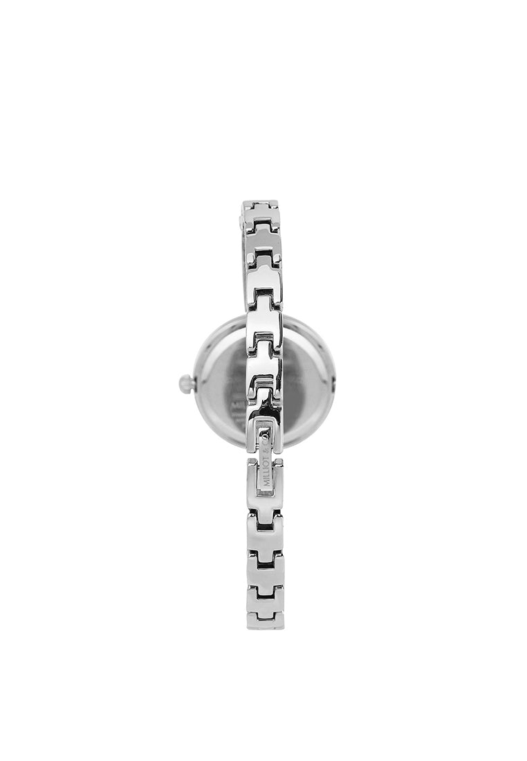 Yuna Rhinestone Analog Watch (Silver)