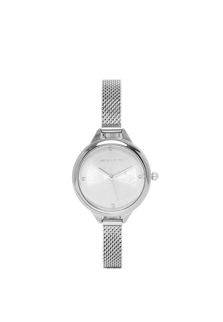 Vera Mesh Strap Analog Watch (Silver)