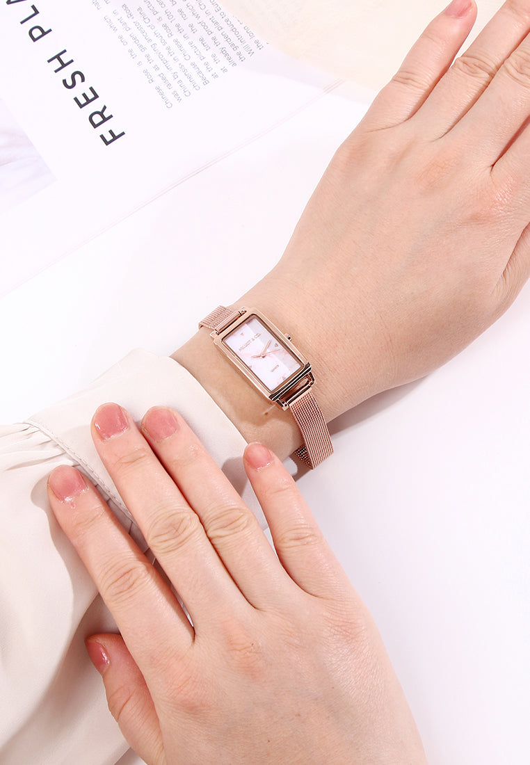 Raven Stainless Steel Analogue Watch (Rose Gold)