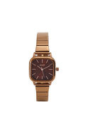 Ainsley II Stainless Steel Strap Shift Watch (Coffee)