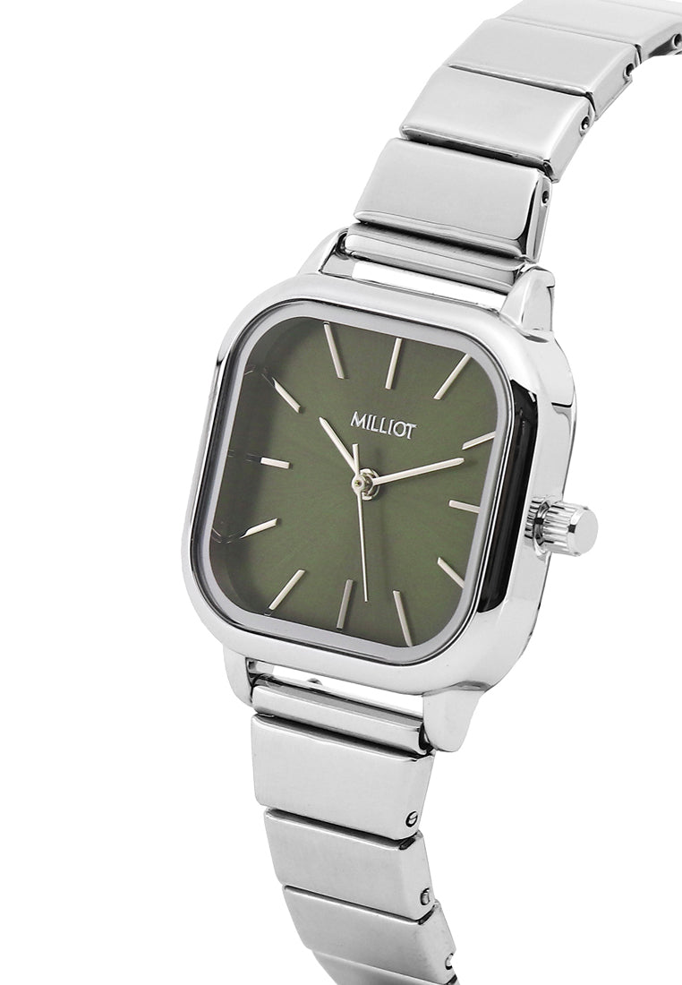 Ainsley II Stainless Steel Strap Shift Watch (Silver)