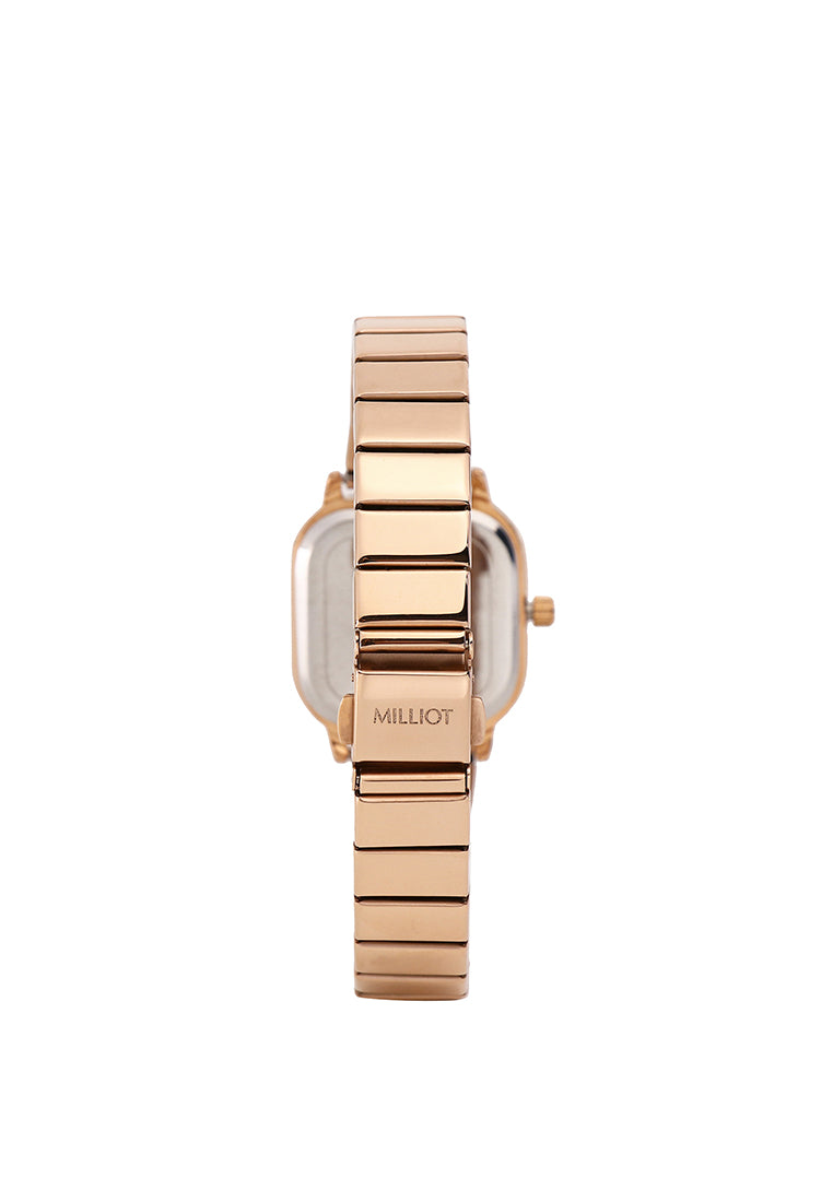 Ainsley II Stainless Steel Strap Shift Watch (Silver/Rose Gold)