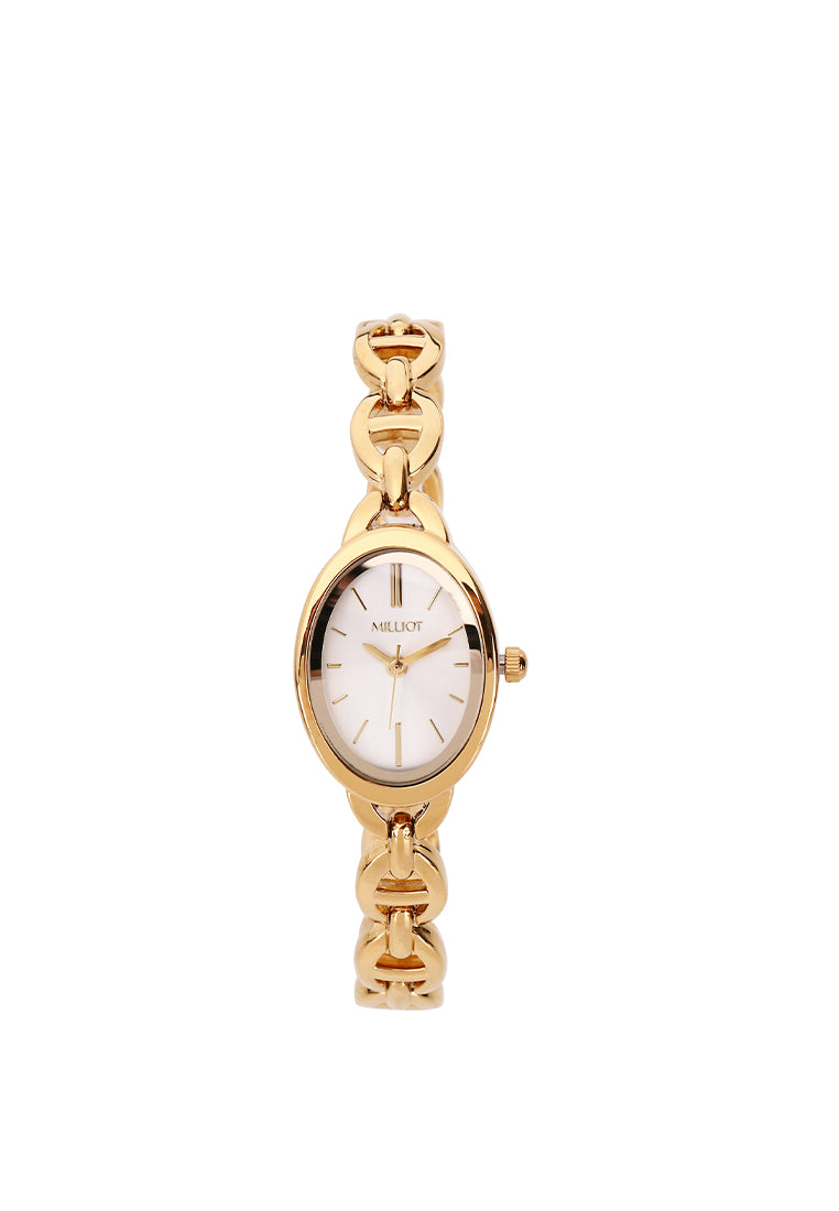 Rebecca Classic Bracelet Analog  Watch with Bracelet Set (Gold)