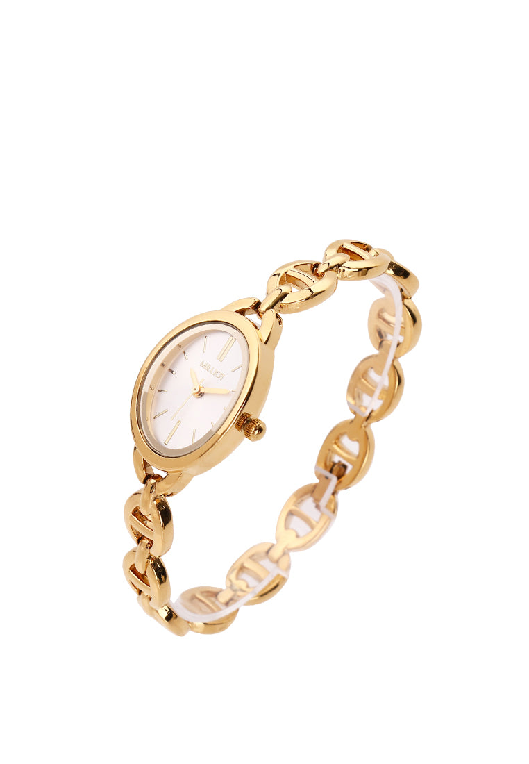 Rebecca Classic Bracelet Analog  Watch with Bracelet Set (Gold)