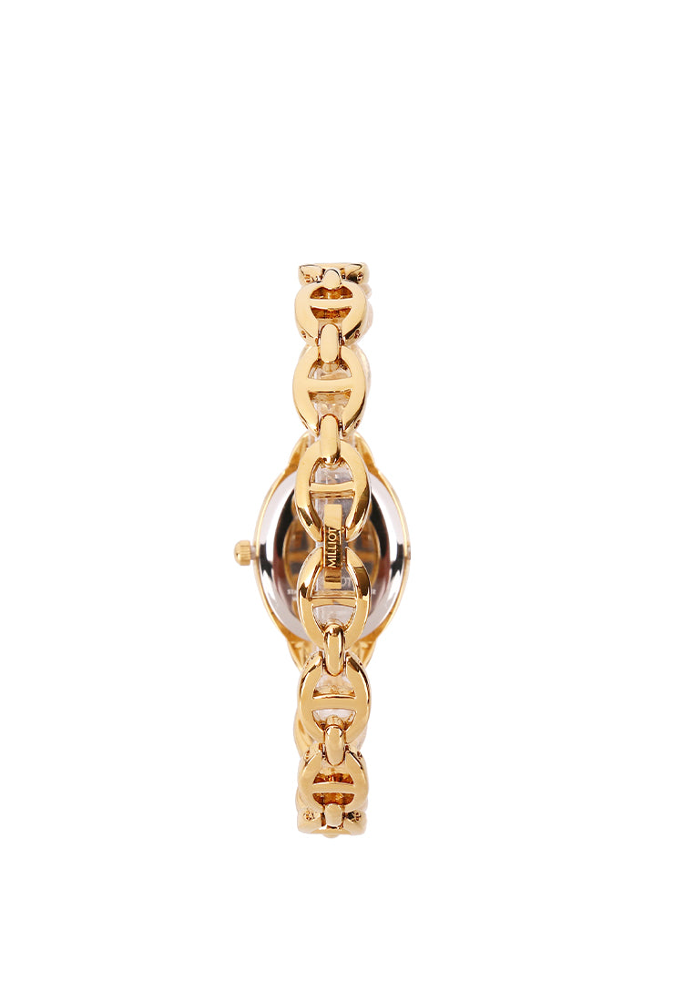 Rebecca Classic Bracelet Analog  Watch with Bracelet Set (Gold)