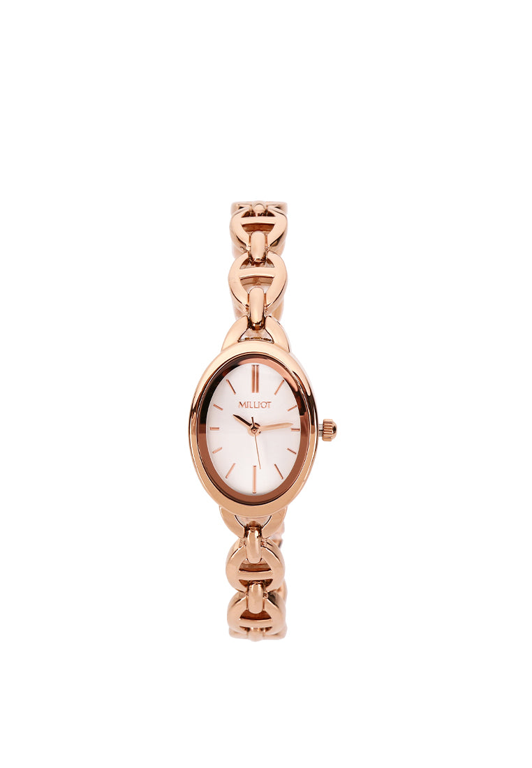 Rebecca Classic Bracelet Analog  Watch with Bracelet Set (Rose Gold)